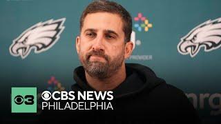 Philadelphia Eagles coach Nick Sirianni speaks after loss to Commanders