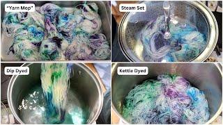 Dyepot Weekly #481 - Steam Setting vs Kettle Dyeing vs Dip Dyeing a "Yarn Mop"