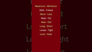 Opposite Words #trending #trends #viralvideo #learning #educational #oppositewords #opposite #shorts