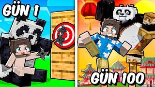 Minecraft'ta KUNG-FU PANDA Olarak 100 GÜN GEÇİRDİM! 