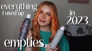 - EMPTIES - reviewing what I used up in 2023