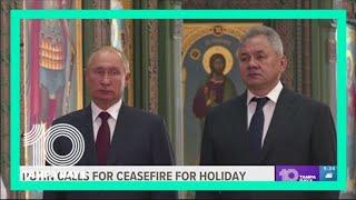 Putin orders weekend truce in Ukraine; Kyiv won't take part