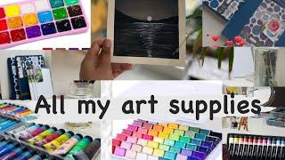 All My Art Supplies I| Drawing Materials ||Useful drawing materials || Bubbly Fatima #artsupplies