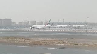 Airbus A380 Double Decker Emirates Airlines  EK 404 take off FROM Dubai to Singapo  Dubai