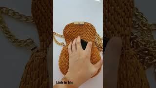 Rafia clutch, woven bag, women rafia handbag, natural rafia little bag