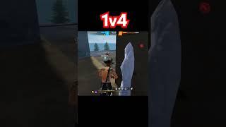 #Free fire Max CS rank 1v4