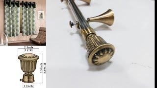 Curtain Holder Set(Antique Brass) Curtain Rod Holder | Curtain Accessories For Home Decor