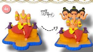 How to make Ganpati Bappa idol Making  Ganesh Chaturthi Special  #ganeshchaturthi #clayart #art