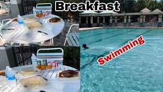 Breakfast At The Pool  |  Early Morning Swim | Analyn LaBounty