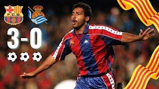 ROMÁRIO's LEGENDARY DEBUT WITH FC BARCELONA  HATTRICK vs REAL SOCIEDAD ️️️