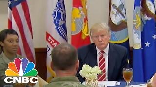 President Donald Trump Talks With Troops At Centcom | Power Lunch | CNBC