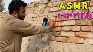 ASMR Tapping and Scratching Sounds old mud wall for Relaxing , Asmr outside (whispers)