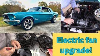 Radiator electric fan upgrade. Alloyworks fan issues. #mustang #howto #upgrade #diy