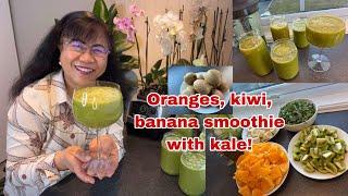 How to make my own version of oranges, kiwi, banana smoothie with kale?