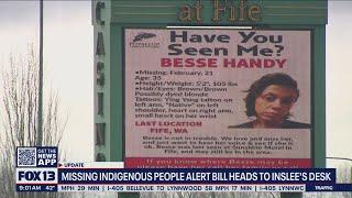 Missing Indigenous People Alert Bill heads to Washington governor's desk | FOX 13 Seattle