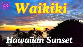 Hawaiian Beach Sunset | Waikiki Skies