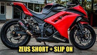 KAWASAKI NINJA 250 FI || KNALPOT GP TECH ZEUS SHORT + SLIP ON