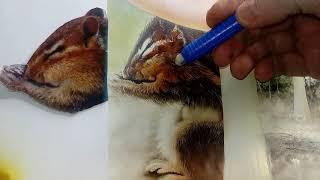 How to paint photorealistic fur using an airbrush and different tools