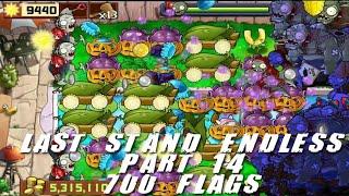 Plants vs Zombies Last Stand Endless 650 - 700 Flags