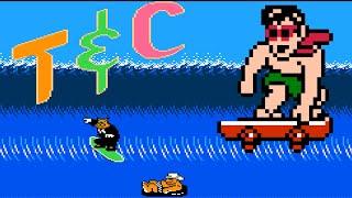 T&C Surf Designs (NES) original video game | full game (all 3 modes) session for 1 Player 
