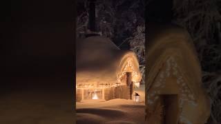 Magical Snowy Night: Cozy Anglo Cabin & Soothing Nature Melody 4K | Winter Wonderland Travel.