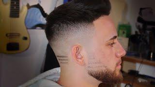 CRAZY SELF HAIRCUT TutorialMid Fade w/ Unique Hair and Beard Lines|How to Cut your Own Hair