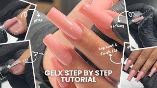 Sculpted Square GELX Nails | Step By Step Tutorial