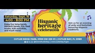 Town of Cutler Bay's Hispanic Heritage Celebration Invite