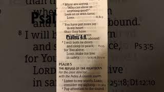 I will lie down and sleep in safety Psalms 4:8