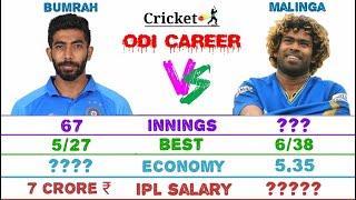 Bumrah vs Malinga | Bowling Comparison | 10cric, ind vs, india cricket, india score, Quick compare