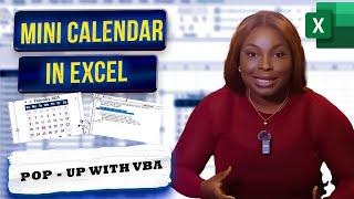 How to Insert Date Picker in Excel | Mini Calendar Add-in | Secret VBA Hack!