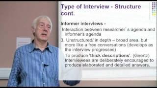 Research Interviewing Part 3: Types of Interviews