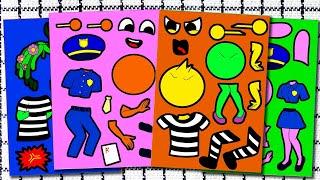 Incredibox Sprunki Sinner Edition But PRISONERS vs COPS SUS MOD | DIY PAPER STICKER ASMR #sprunki