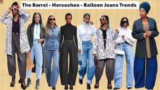 Styling the Barrel / Horseshoe / Balloon Jeans Trend | ZARA & Thrifted #barreljeans #fashion