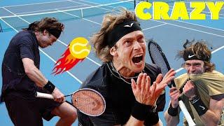 Andrey Rublev - The Craziest Player In Tennis | Losing His Mind & Smashing Racquet Of His Knee