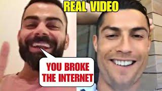 Virat Kohli shocked & congratulate Ronaldo when CR7 breaks fastest youtube Subscribers Record |