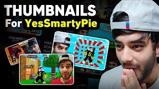 How I Made Thumbnails for @YesSmartyPie | Minecraft Thumbnails Tutorial ||