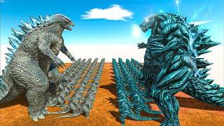 Epic Godzilla War - Growing Godzilla 2014 VS Godzilla Earth Evolution Size Comparison