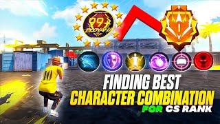 Finding Best character combination for cs rank grandmaster | cs rank push tips and tricks