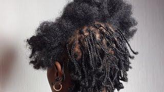 Mini braids on short natural hair/4c hair