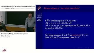 Gilles Bertrand: Expansions, fillings, and Morse sequences