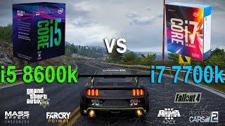 i5 8600k vs i7 7700k Test in 6 Games