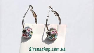 Sirenashop.com.ua: Бижутерия (Серьги Августина) с кристаллами Swarovski