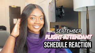 Flight Attendant Schedule Reaction | September 2024