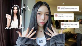 AESPA’s makeup and nail artist turns me into KARINA! (celebrity nail artist, kpop makeup tips)