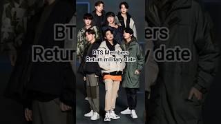 BTS Members Return military date... #bts#btsshorts#youtubeshorts #shortvideo#btsarmy@two_queen_