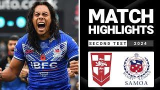 England v Toa Samoa | 2nd International Test | Match Highlights