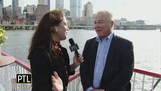 Katie talks to president and owner of Gateway Clipper Fleet on the PTL Gateway Clipper Cruise