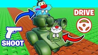 OGGY AND JACK PLAYING TANK MATES 2 PLAYER OBBY IN ROBLOX