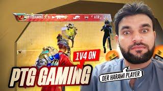 FalinStar vs PTG Gaming| 1v4 on Live StreamCrazy Reaction | PUBG MOBILE